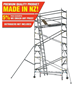 Aluminium Mobile Scaffold | Single Width 2m Tower 